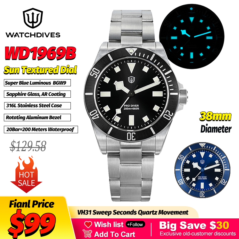 Smartwatch Luxury Watches - Watchdives WD1969 Модные кварцевые наручные часы