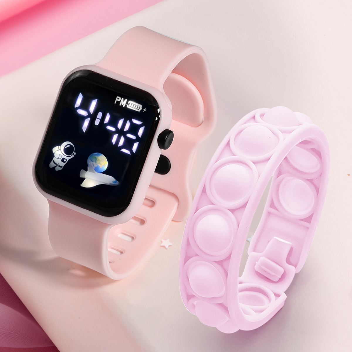 Smartwatch Watches Gift For Girls - 2 шт., Детские умные часы-браслет