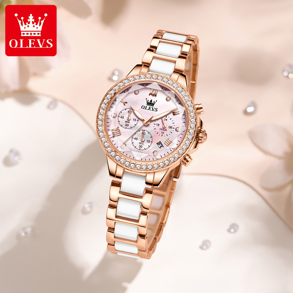 Часы OLEVS 9999, роскошные ква – обзор и цена Luxury Ceramic Watch