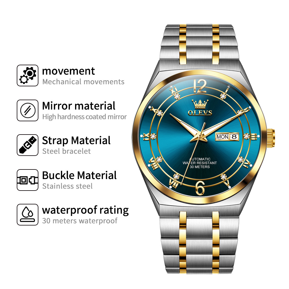 Мужские часы OLEVS, механическ – обзор и цена Rolex Watch Datejust