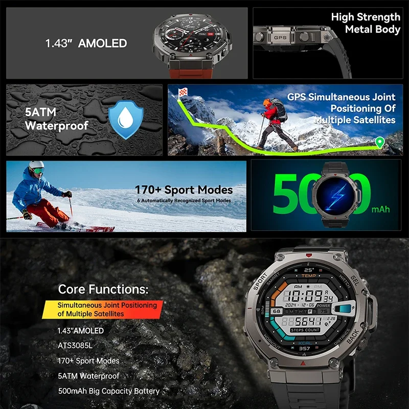 Новые военные смарт-часы DM58  – обзор и цена Smartwatch Watches For Men With Gps