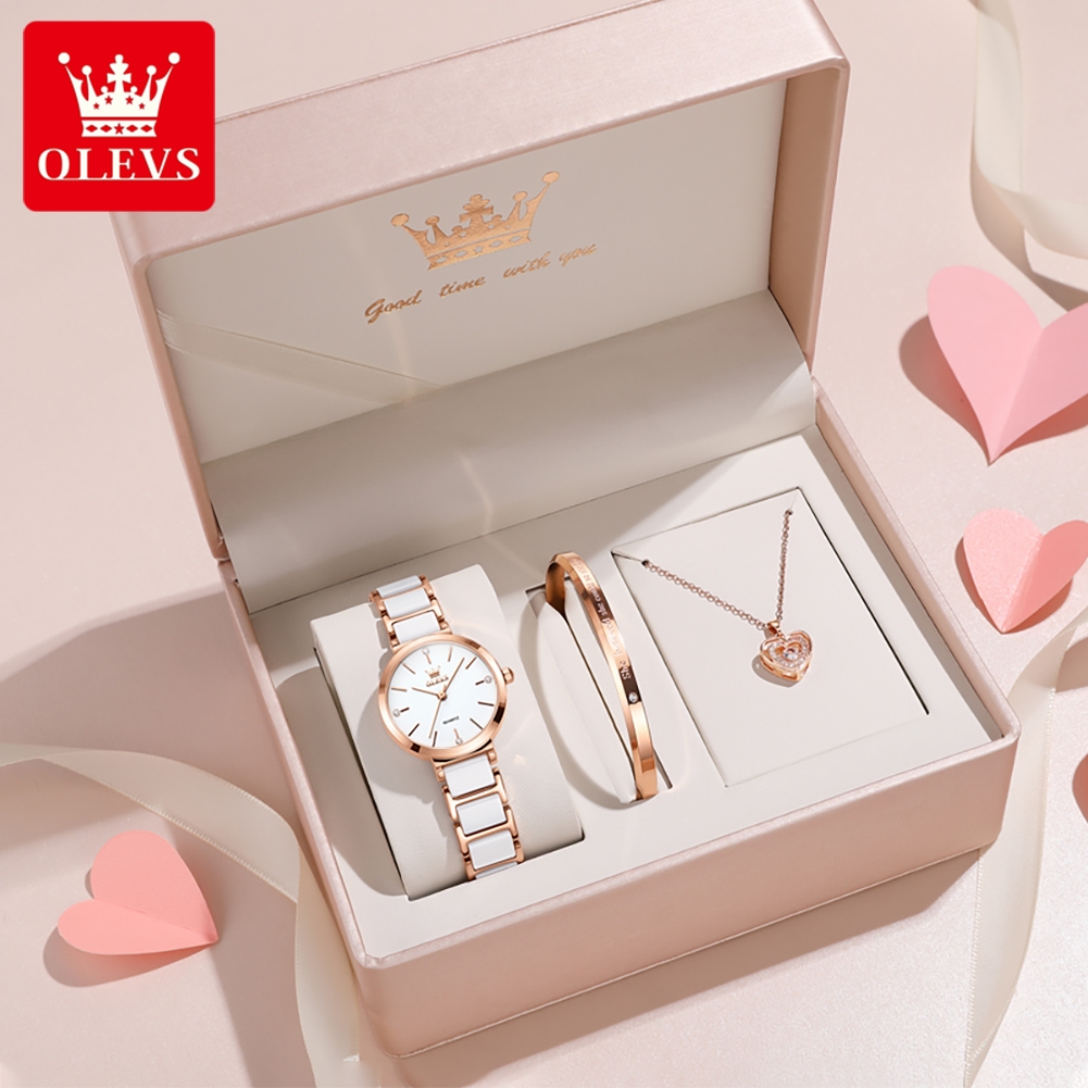 OLEVS женские часы 5877, роско – обзор и цена Luxury Ceramic Watch