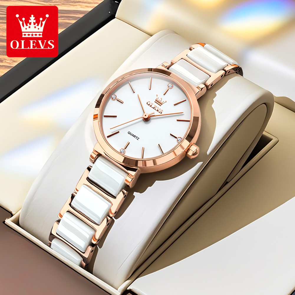 OLEVS женские часы 5877, роско – обзор и цена Luxury Ceramic Watch