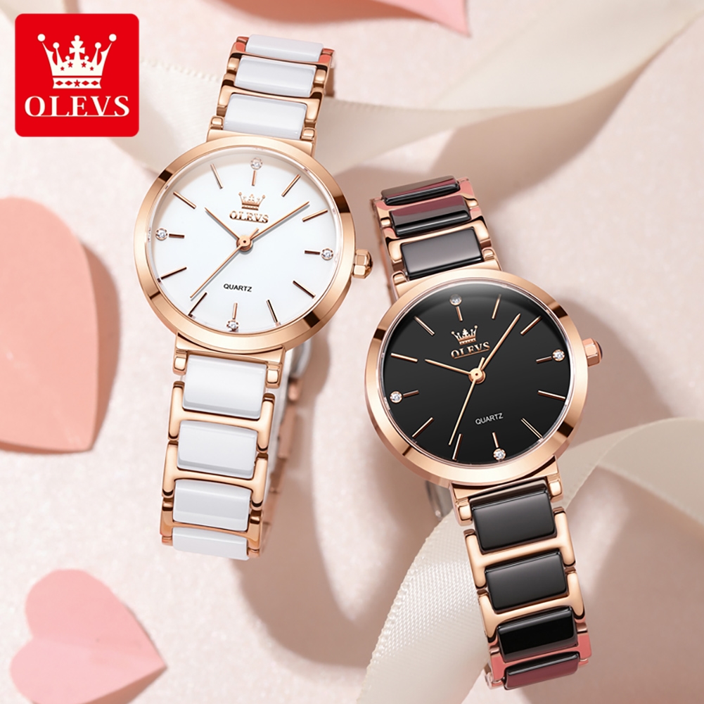 OLEVS женские часы 5877, роско – обзор и цена Luxury Ceramic Watch