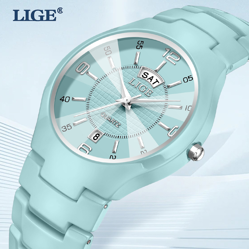 Элегантные женские часы LIGE:  – обзор и цена Luxury Ceramic Watch