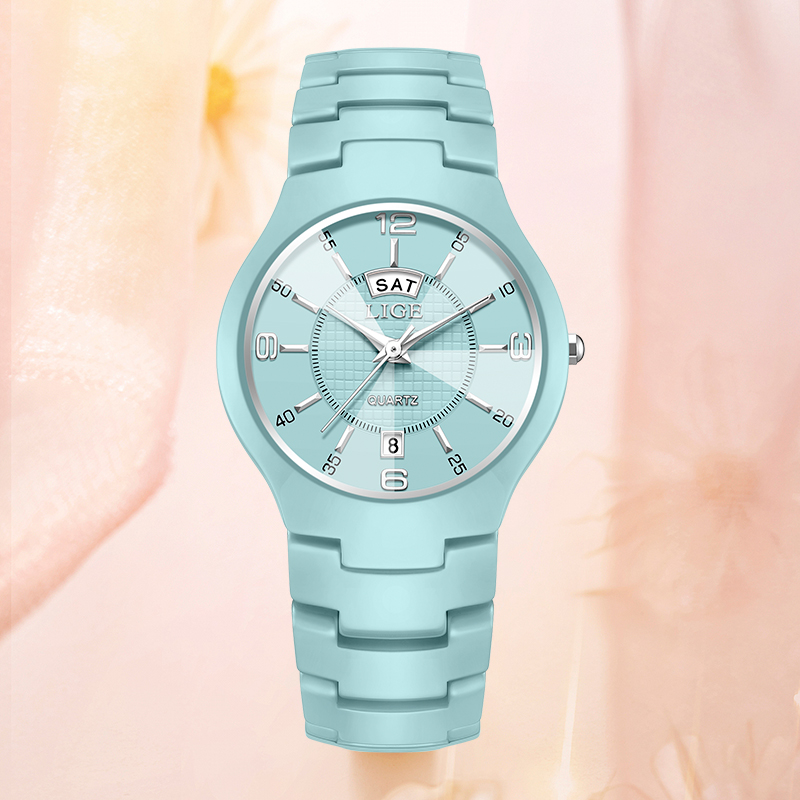 Элегантные женские часы LIGE:  – обзор и цена Luxury Ceramic Watch