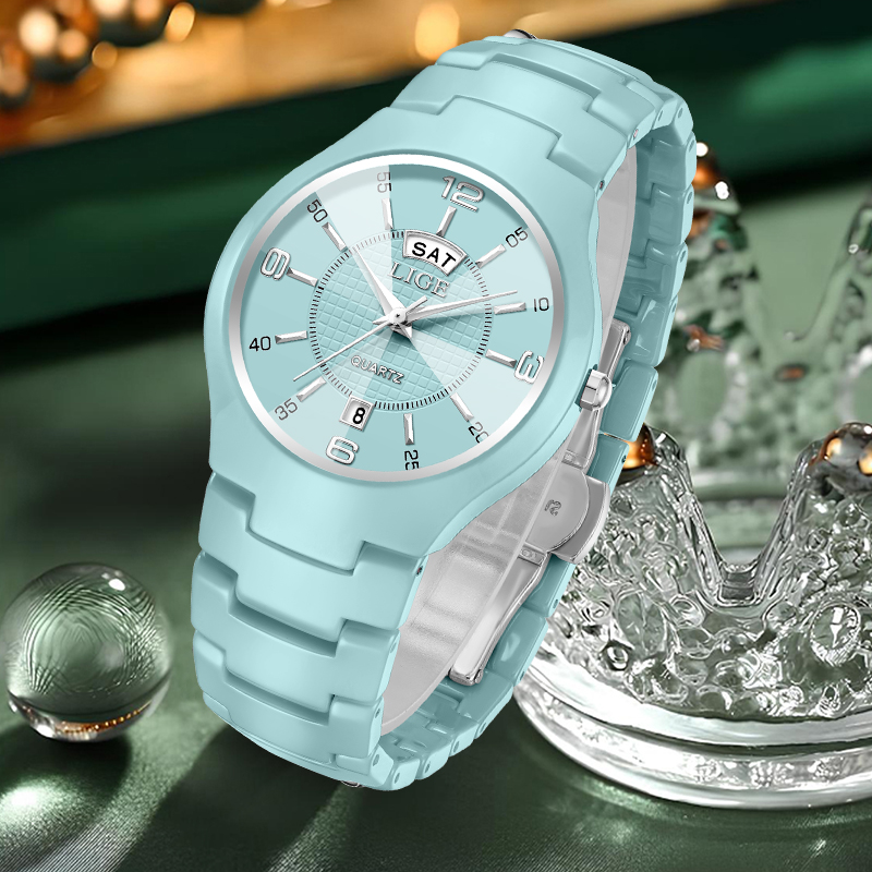 Элегантные женские часы LIGE:  – обзор и цена Luxury Ceramic Watch