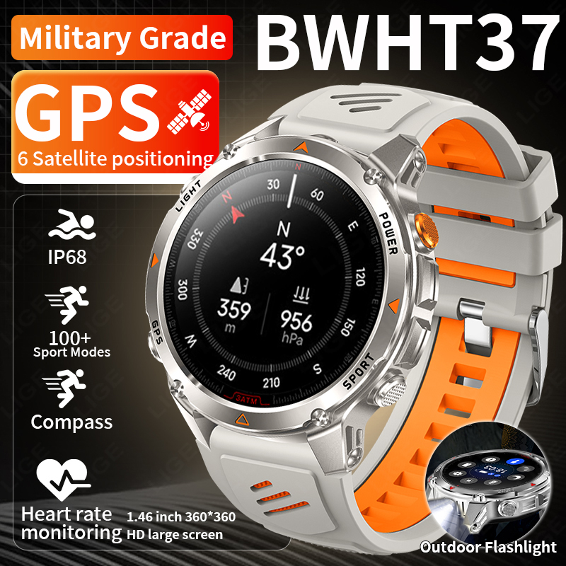 LIGE прочные GPS трековые умны – обзор и цена Smartwatch Watches For Men