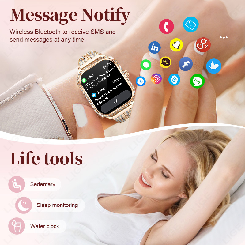 Смарт-часы LIGE для женщин, во – обзор и цена Smartwatch Ladies Watches For Women