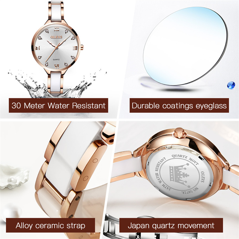 OLEVS новые модные женские ква – обзор и цена Luxury Ceramic Watch