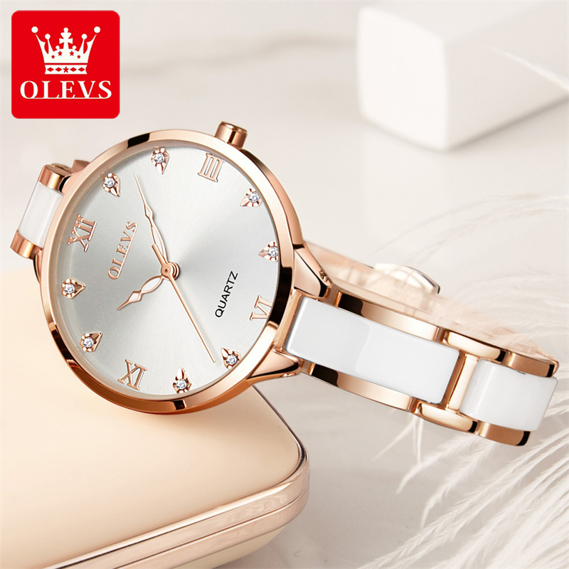 OLEVS новые модные женские ква – обзор и цена Luxury Ceramic Watch