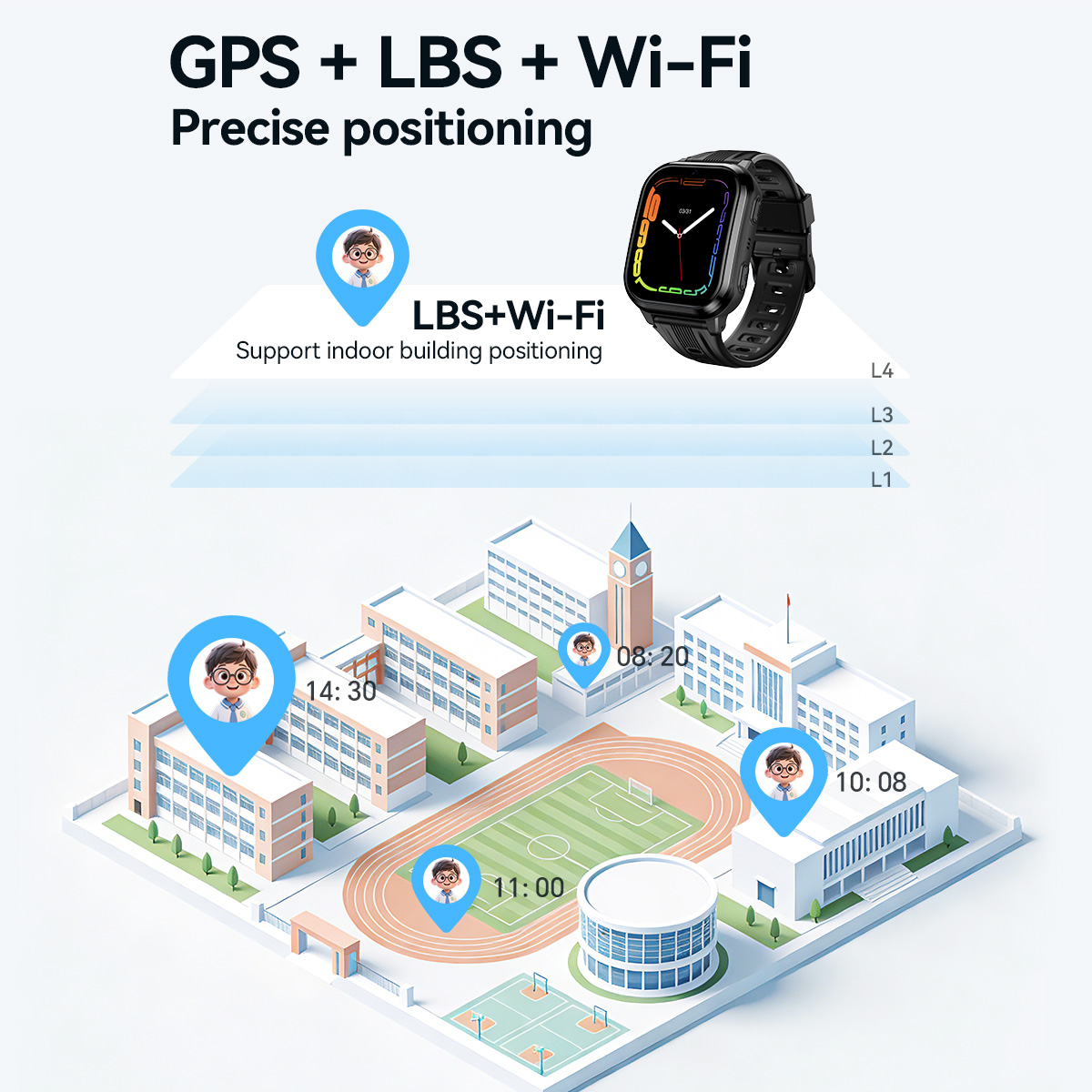 Детские умные часы HOCO Y108 с – обзор и цена Smartwatch Watches For Girls