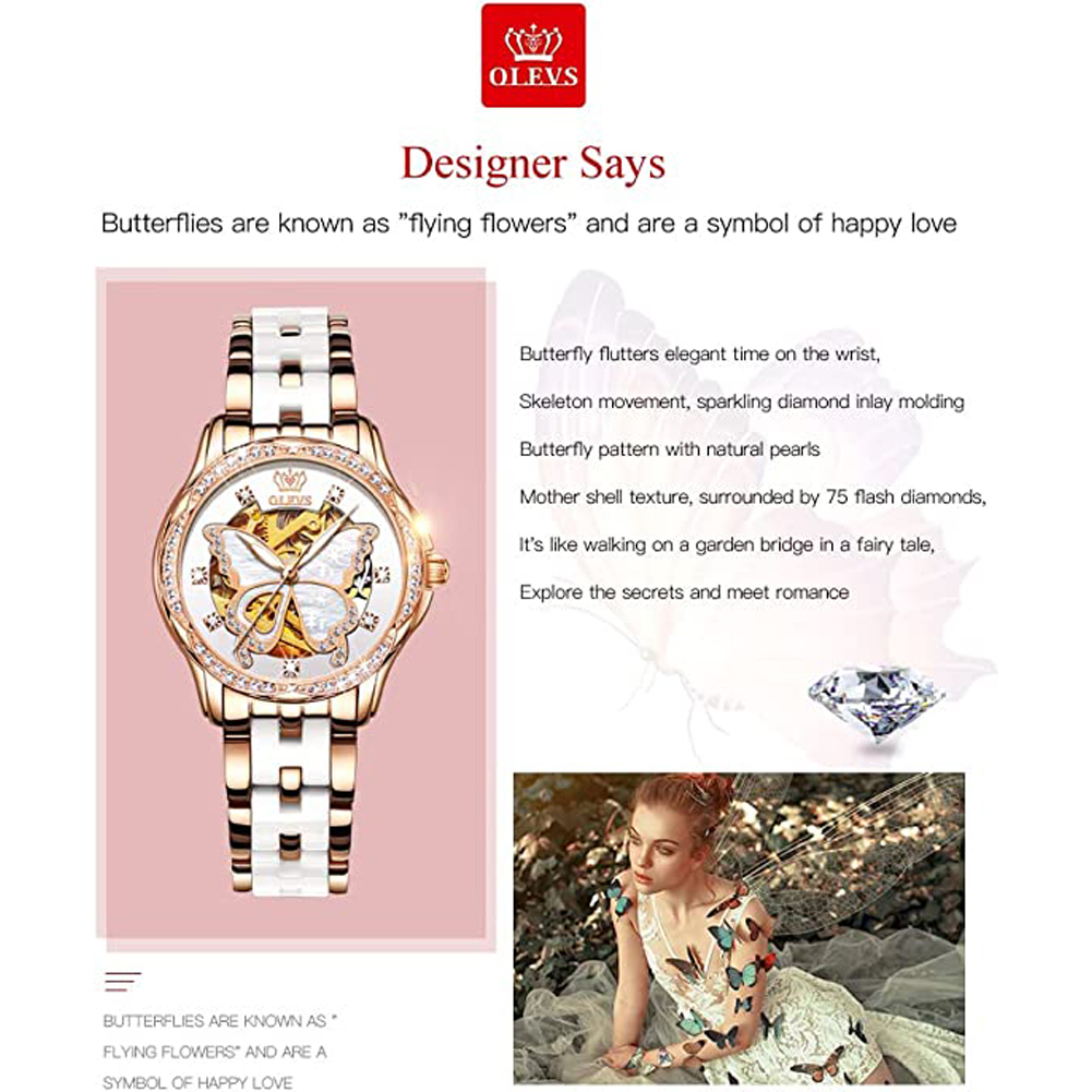 Женские Автоматические часы-ск – обзор и цена Luxury Ceramic Watch